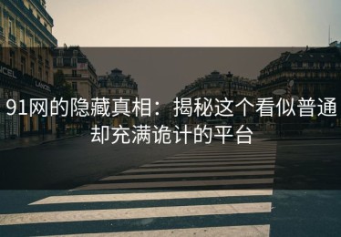 91网的隐藏真相：揭秘这个看似普通却充满诡计的平台