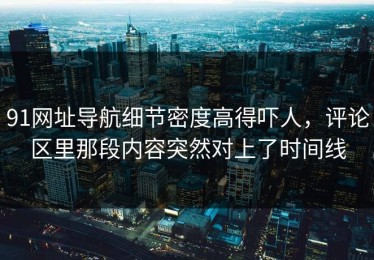 91网址导航细节密度高得吓人，评论区里那段内容突然对上了时间线