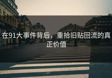 在91大事件背后，重拾旧贴回流的真正价值