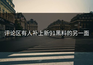 评论区有人补上新91黑料的另一面