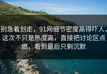 别急着划走，91网细节密度高得吓人，这次不只是热度高，直接把讨论区点燃，看到最后只剩沉默