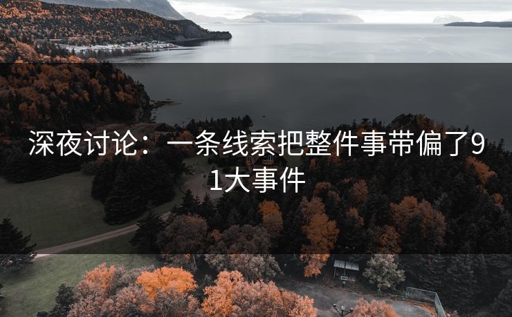 深夜讨论：一条线索把整件事带偏了91大事件