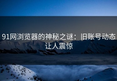 91网浏览器的神秘之谜：旧账号动态让人震惊